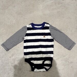 Navy and White Striped Kids Bodysuit